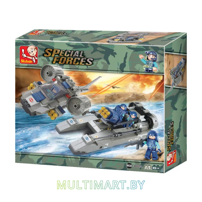 Конструктор Sluban M38-B0202 Военный спецназ флота (318 деталей)